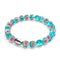 Teal x Pink | .925 Sterling Silver | Firefly Glass Love Bracelet