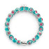 Teal x Pink | .925 Sterling Silver | Firefly Glass Love Bracelet