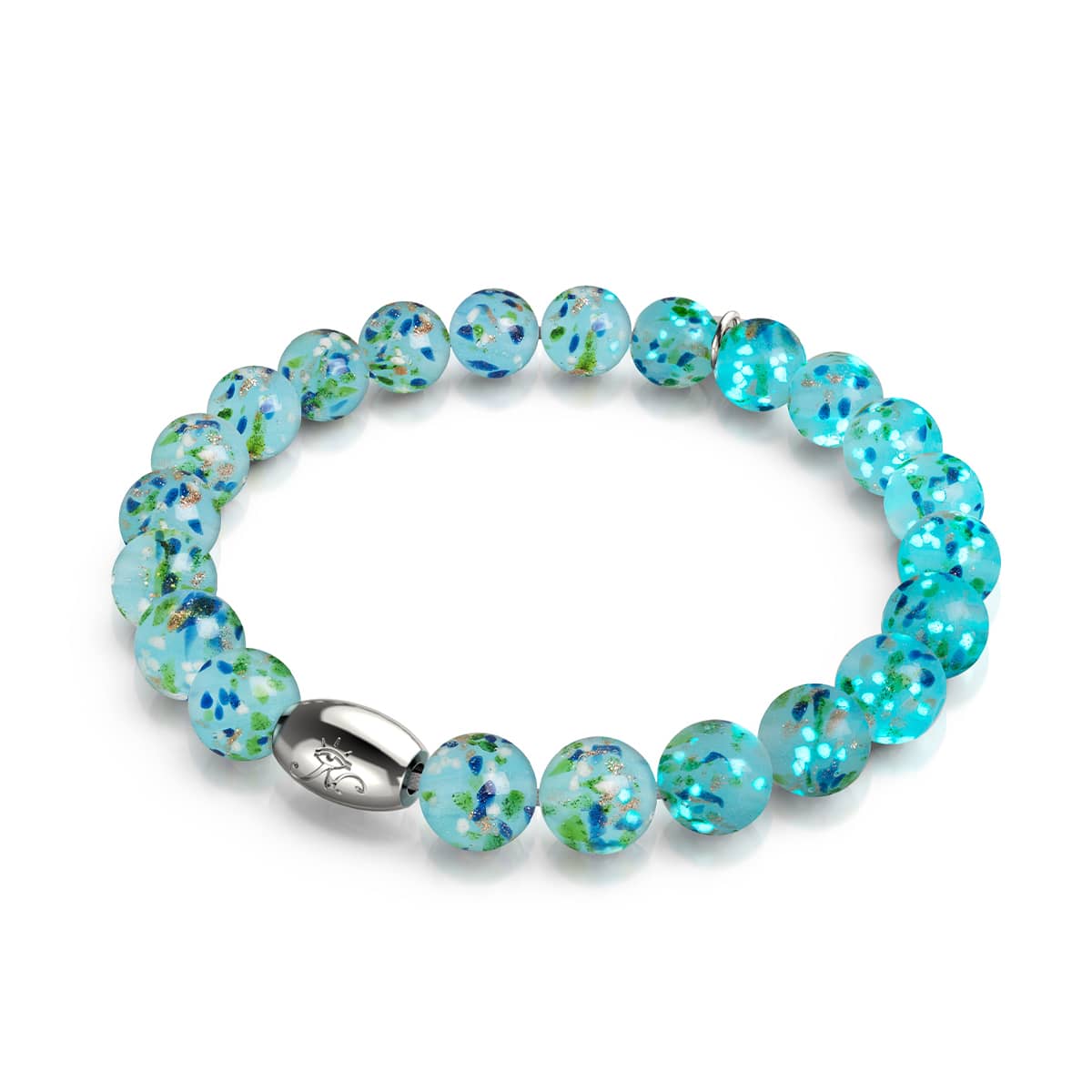 Turquoise Spearmint | .925 Sterling Silver | Firefly Glass Bracelet