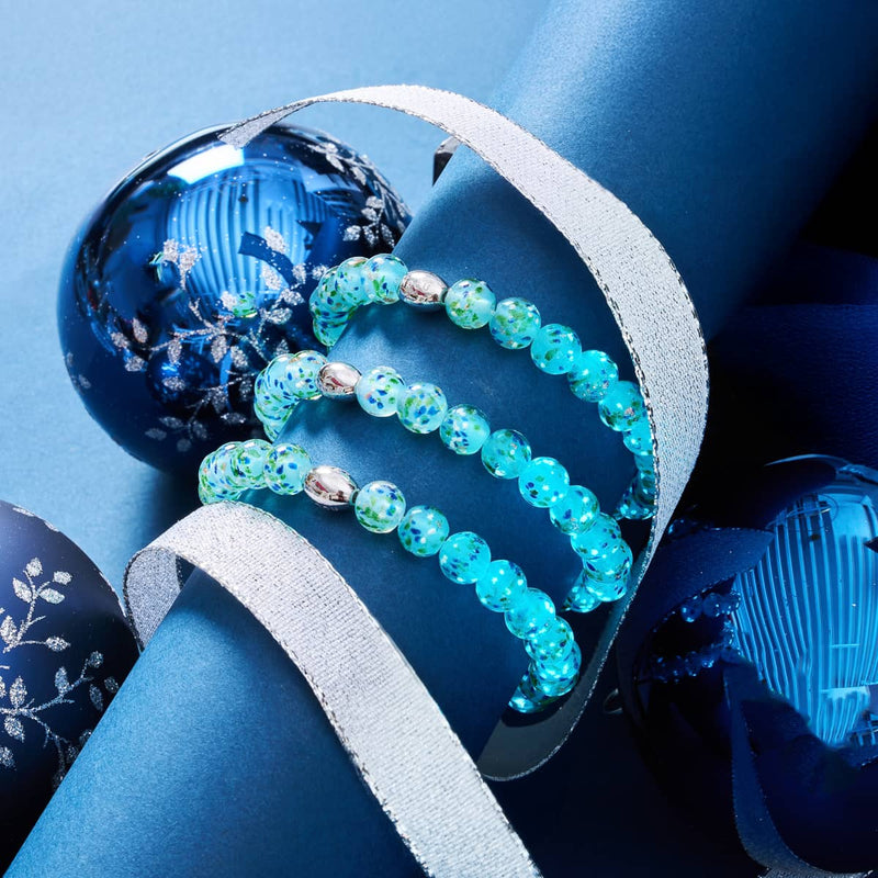 Turquoise Spearmint | .925 Sterling Silver | Firefly Glass Bracelet