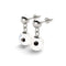 White | .925 Sterling Silver | Firefly Glass Evil Eye Drop Stud Earrings