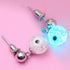 White | .925 Sterling Silver | Firefly Glass Evil Eye Drop Stud Earrings