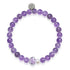 Amethyst | .925 Sterling Silver | Firefly Glass Mushroom Gemstone Bracelet