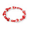 Cardinal | .925 Sterling Silver | Deluxe Firefly Glass Mushroom Bracelet