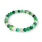 Green Agate | .925 Sterling Silver | Firefly Glass Mushroom Gemstone Bracelet