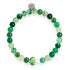 Green Agate | .925 Sterling Silver | Firefly Glass Mushroom Gemstone Bracelet