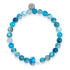 Light Blue Agate | .925 Sterling Silver | Firefly Glass Mushroom Gemstone Bracelet