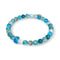 Light Blue Agate | .925 Sterling Silver | Firefly Glass Mushroom Gemstone Bracelet