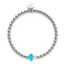 Ocean Blue | Silver | Firefly Glass Mushroom Essence Bracelet