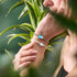 Ocean Blue | Silver | Firefly Glass Mushroom Essence Bracelet