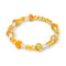 Orange | .925 Sterling Silver | Deluxe Firefly Glass Mushroom Bracelet