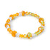Orange | .925 Sterling Silver | Deluxe Firefly Glass Mushroom Bracelet