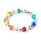Rainbow | .925 Sterling Silver | Deluxe Firefly Glass Mushroom Bracelet