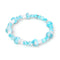 Sky Blue | .925 Sterling Silver | Deluxe Firefly Glass Mushroom Bracelet