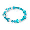 Teal | .925 Sterling Silver | Deluxe Firefly Glass Mushroom Bracelet
