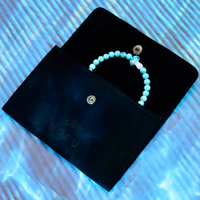 Turquoise | .925 Sterling Silver | Firefly Glass Mushroom Gemstone Bracelet