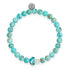 Turquoise | .925 Sterling Silver | Firefly Glass Mushroom Gemstone Bracelet