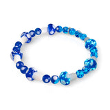 Ultramarine | .925 Sterling Silver | Deluxe Firefly Glass Mushroom Bracelet