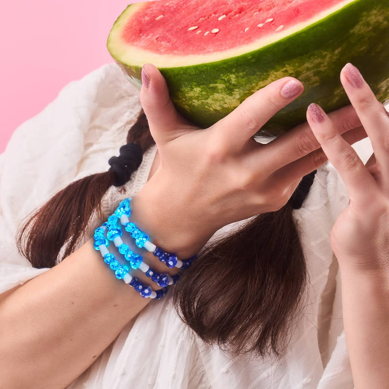 Ultramarine | .925 Sterling Silver | Deluxe Firefly Glass Mushroom Bracelet