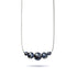 Pitch Black | .925 Sterling Silver | Firefly Glass Infinity Clasp Necklace