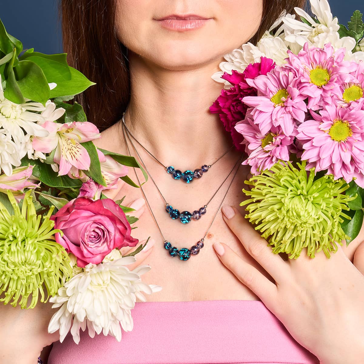 Purple Elixir | .925 Sterling Silver | Firefly Glass Infinity Clasp Necklace