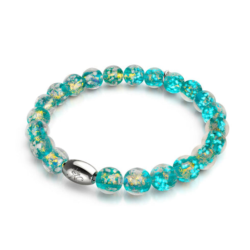 Aurora Spark | .925 Sterling Silver | Firework Glass Bracelet