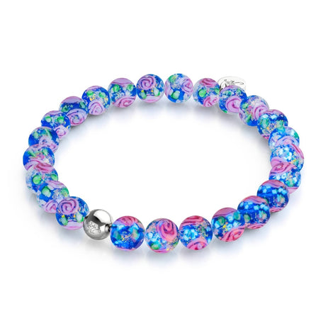 Blue Hibiscus | Firework Glass Garden Bracelet