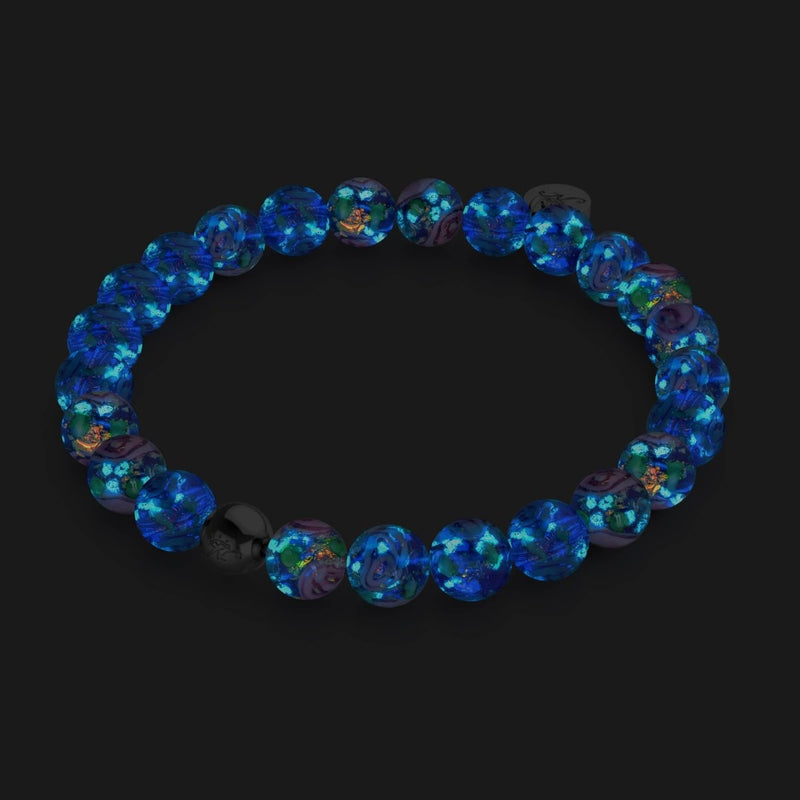Blue Hibiscus | Firework Glass Garden Bracelet