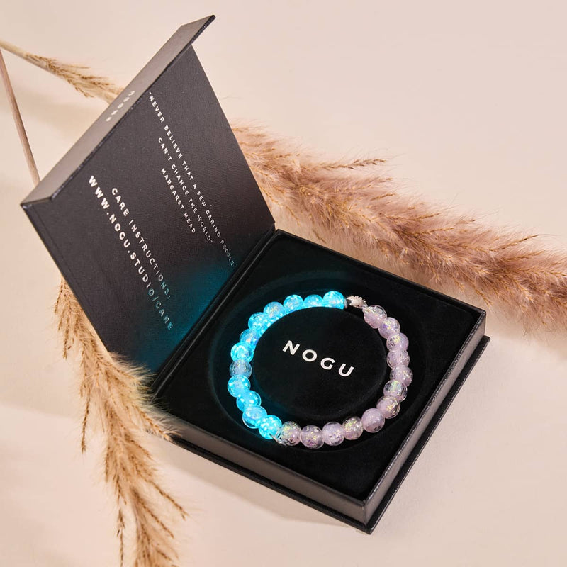 Lilac Guava | .925 Sterling Silver | Firework Glass Bracelet