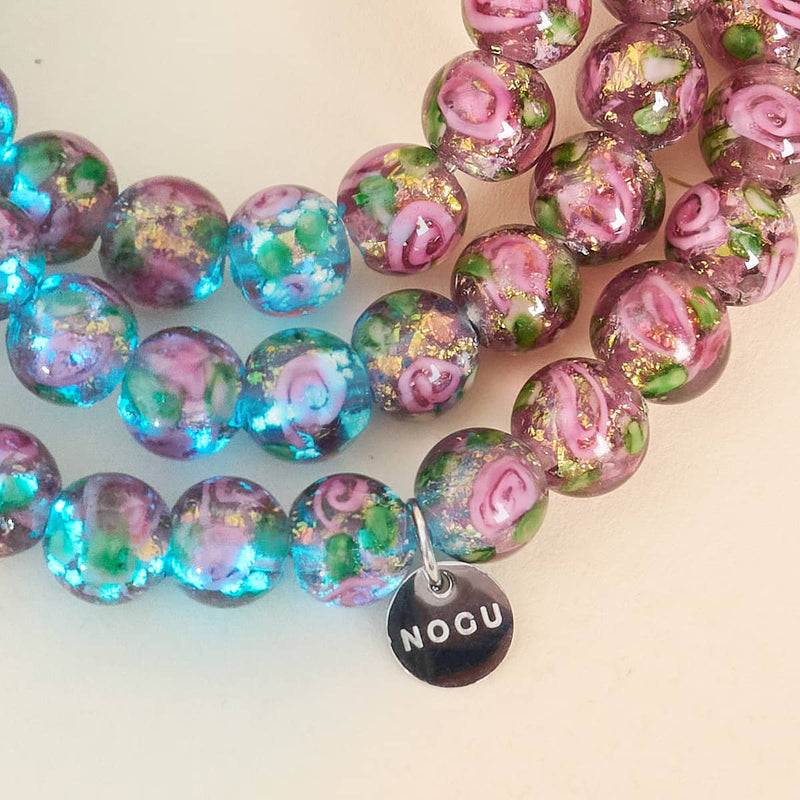 Purple Clematis | Firework Glass Garden Bracelet