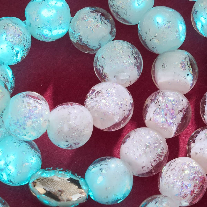 Rainbow White | .925 Sterling Silver | Firework Glass Bracelet