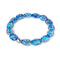 Sapphire Blaze | .925 Sterling Silver | Firework Glass Pebble Bracelet