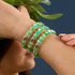 Verdant Burst | .925 Sterling Silver | Firework Glass Bracelet