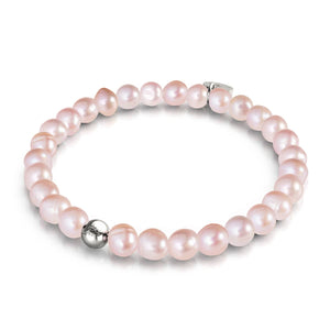 Blush Pink | .925 Sterling Silver | Freshwater Pearl Bracelet