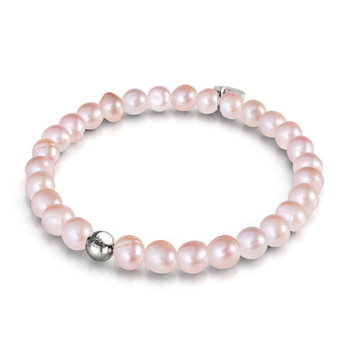 Blush Pink | .925 Sterling Silver | Freshwater Pearl Bracelet