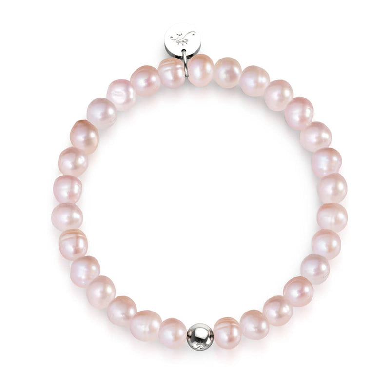 Blush Pink | .925 Sterling Silver | Freshwater Pearl Bracelet