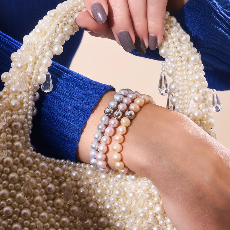 Blush Pink | .925 Sterling Silver | Freshwater Pearl Bracelet