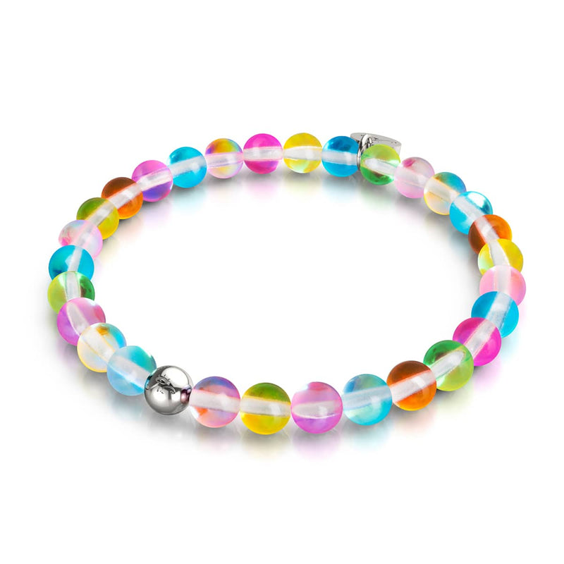 Candy Crush | Silver | Galaxy Glass Bead Bracelet