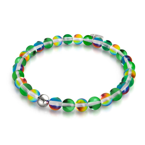 Mistletoe | Silver | Galaxy Glass Bead Bracelet