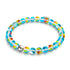 Turquoise Sunbeam | Silver | Galaxy Glass Bead Bracelet