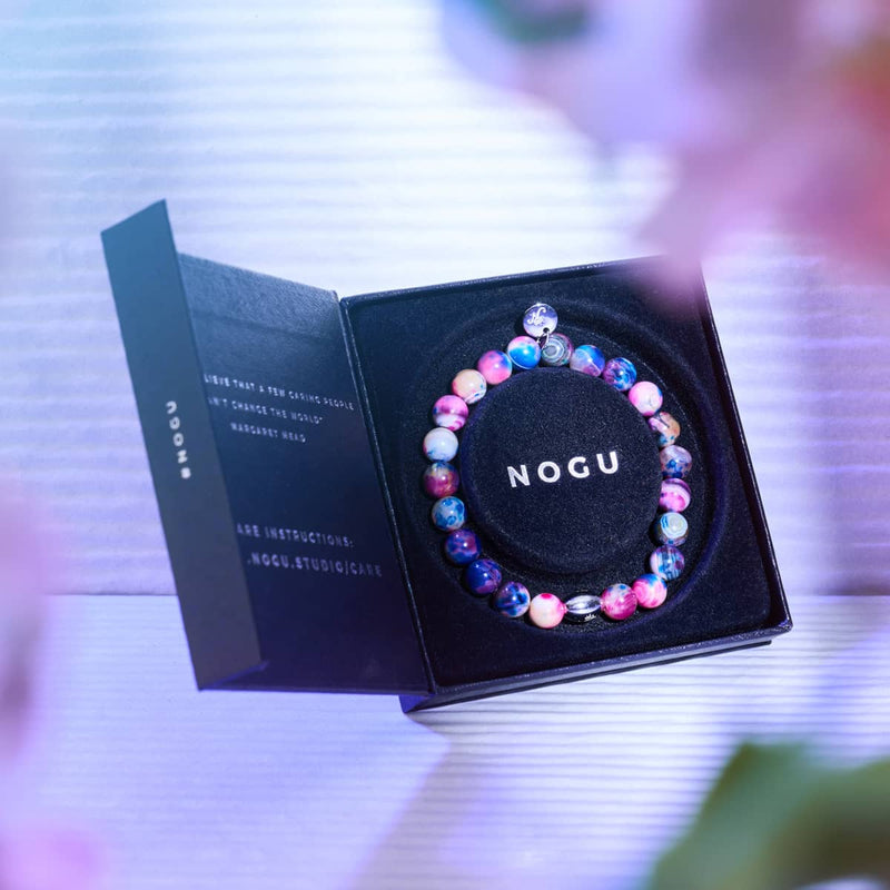 Magenta Starlight | .925 Sterling Silver | Galaxy Tiger's Eye Bracelet