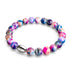 Magenta Starlight | .925 Sterling Silver | Galaxy Tiger's Eye Bracelet