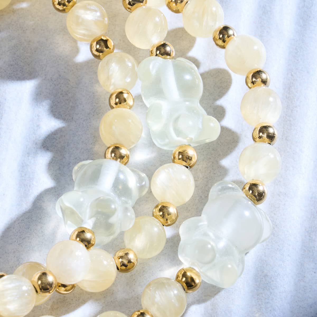 Helios | Gemmy Bear Bracelet | Yellow Jade x Gold