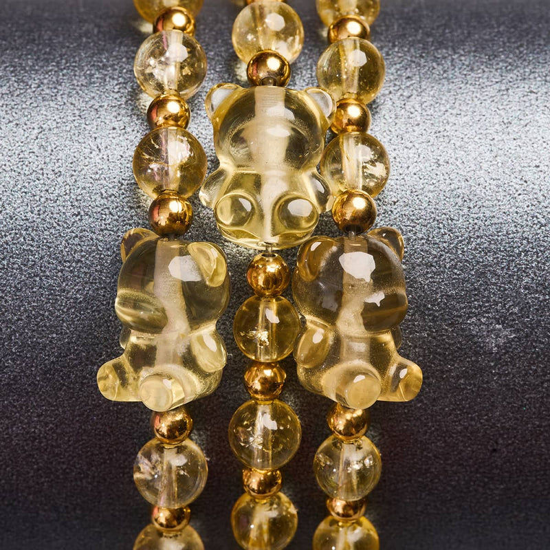 Honey Bear | Gemmy Bear Bracelet | Citrine x Gold