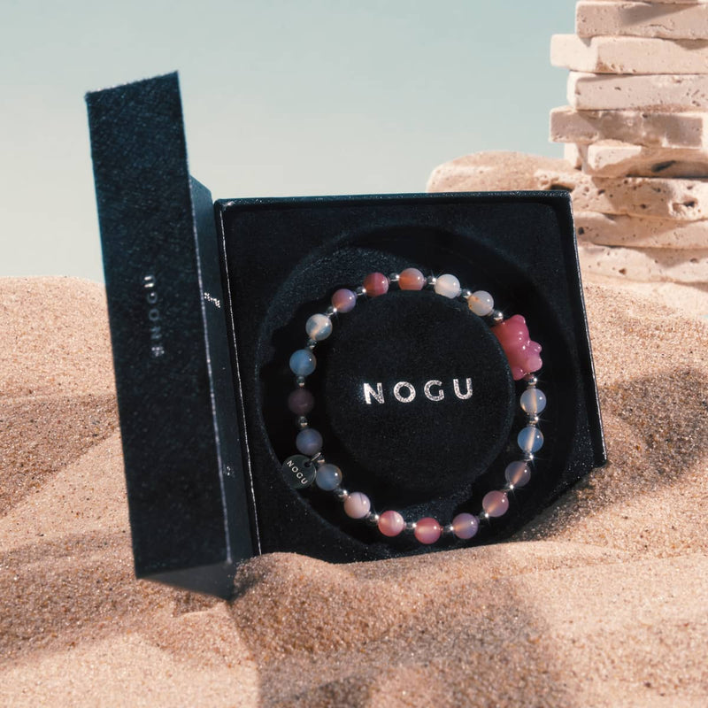 Sahara | Gemmy Bear Bracelet | Peach Carnelian x Silver