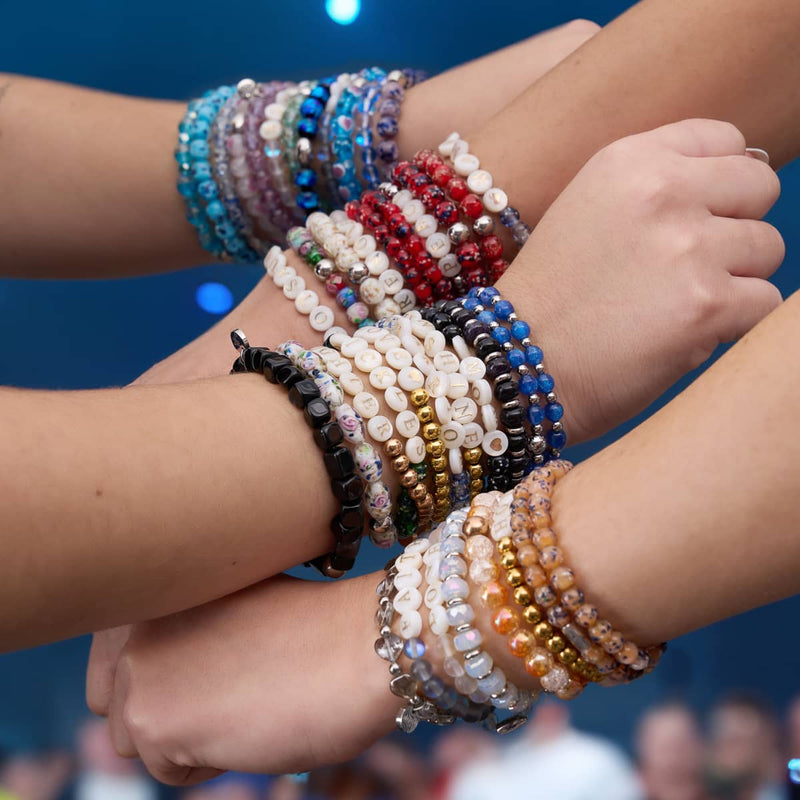 Black Agate | Silver | Gemstone Pebble Bracelet
