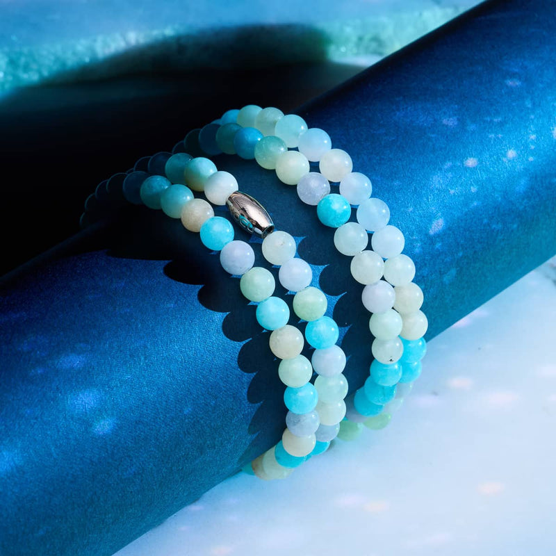 Glimmering Glaciers | Silver | Gilded Turquoise Gemstone Wrap
