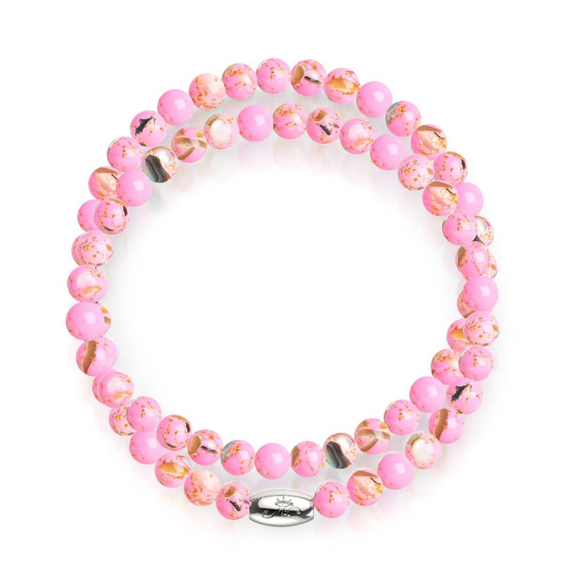 Pink | Silver | Gilded Turquoise Gemstone Wrap