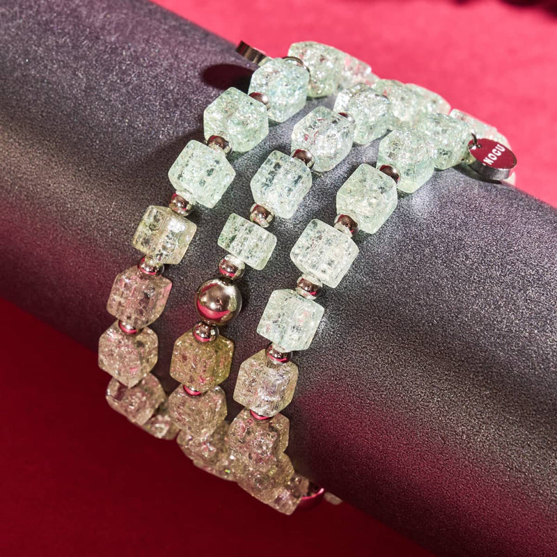 Iced Matcha | Glitter Glass | Sugar Cube Bracelet