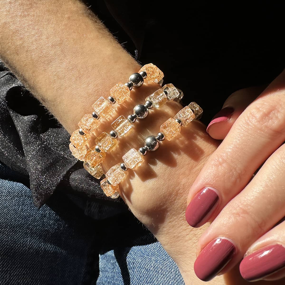 Lady Marmalade | Glitter Glass | Sugar Cube Bracelet